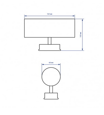 Фасадний світильник для ламп 2xGU10 60х163х103 мм серія Standart