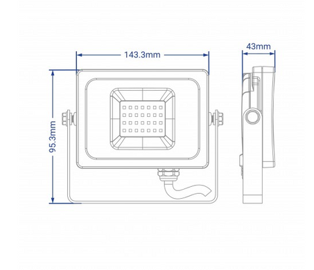 Светодиодный прожектор LED 30W 6400K SMD Серия Standart