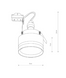 Точковий врізний світильник під лампу Nowodvorski 1xGU10 70х80х80мм серія PROFESSIONAL