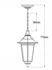 Підвісний світильник під лампу 1хЕ27 380х770мм серія STANDART