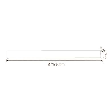Лінійний профільний LED світильник 40Вт 4000К 1185х33х70 мм білий серія Standart