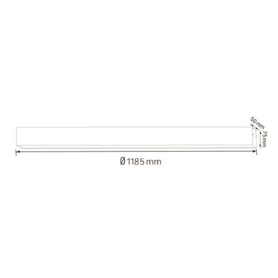 Линейный профильный LED светильник 40Вт 4000К 1185х50х75 мм белый серия Standart