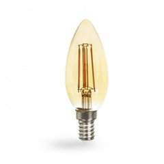Светодиодная лампа 6Вт E14 2200K C37 серия STANDART золото