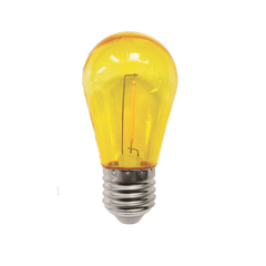 Светодиодная лампа 1Вт E27 S14 серия STANDART желтая прозрачная