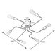 Люстра павук Maze c бронзовими патронами NL 10084 6 BK+BN